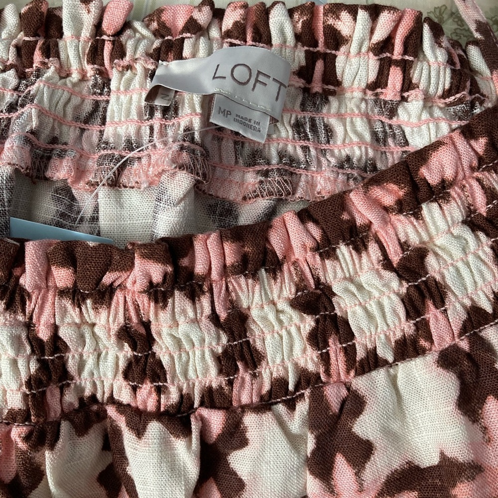 NWT szMP smocked shoulder tie top - Picture 6 of 6